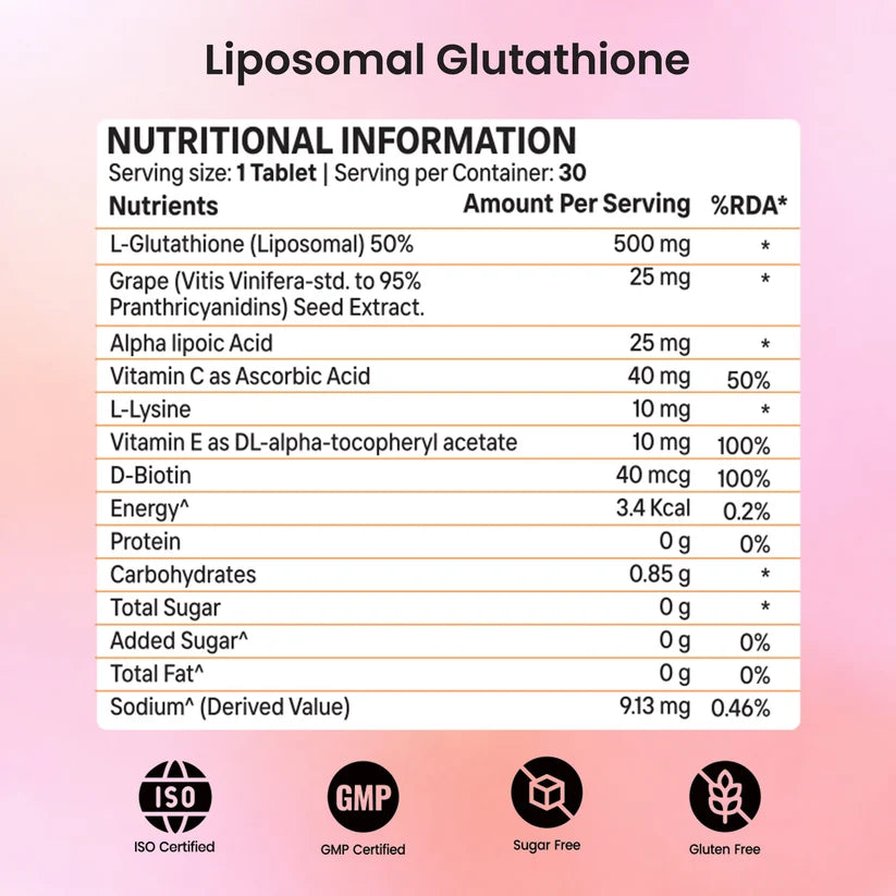 max gxl glutathione ingredients Buy Herbal L-Glutathione with Vitamin C Tablets 30 Foundational Nutritional Support