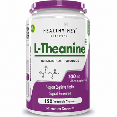 HealthyHey Nutrition LTheanine 100 mg يدعم الاسترخاء 120 كبسولة نباتية