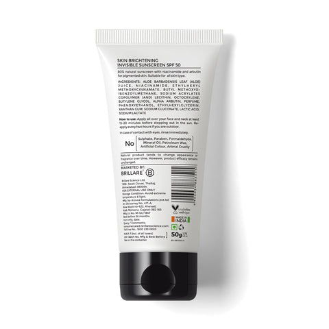 Brillaire Skin Brightening Invisible Sunscreen Spf 50 50Gm