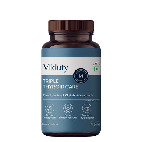 Miduty Triple Thyroid Care Supplement - 60 Capsules