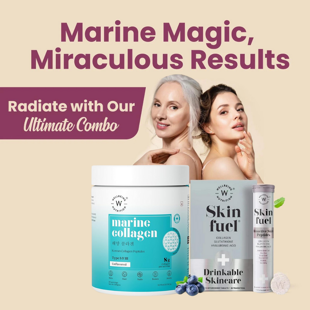 Buy Wellbeing Marine Collagen and Skin Fuel Combo Pack Buy Wellbeing Marine Collagen and Skin Fuel Combo Pack