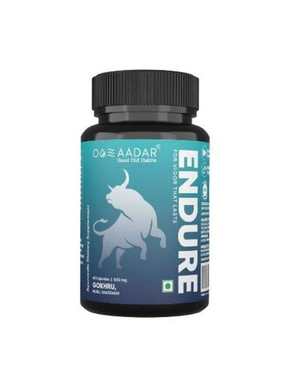 Aadar Endure Capsule - Herbal Formula with Shilajit & Gokhru, 60 Capsules