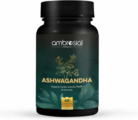 Ambrosial Ashwagandha Capsules - 500mg High Strength - 60 Vegan Capsules