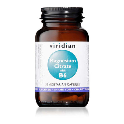 Viridian Magnesium Citrate (100mg) w/ B6 (25mg) 30 Veg Caps