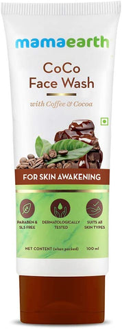 MAMAEARTH Women's CoCo Face Wash, with Coffee and Cocoa for Skin Awakening (100ml)+MAMAEARTH Women's CoCo Face Scrub