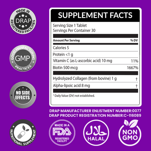 Hi nutrition collagen+ Biotin 30 tablets