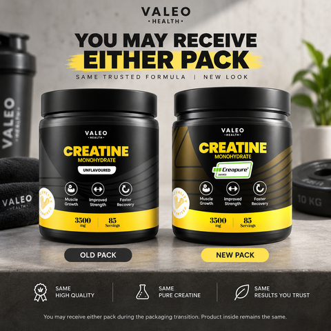 Valeo Creatine Monohydrate Powder - Micronized, 300g, 85 Servings