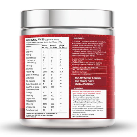 Wellversed Dynamite Pre-Workout Watermelon Ice (420g)
