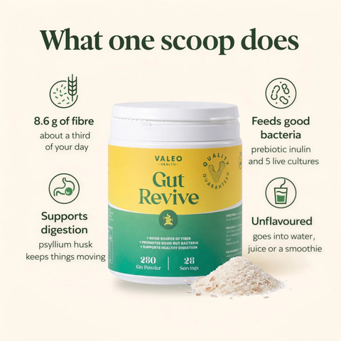 Valeo Gut Revive Prebiotics Probiotics & Fiber Powder - 280 g