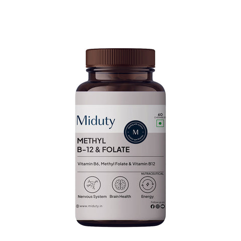 Miduty Vitamin B12 Folate – 60 Veg Tablets