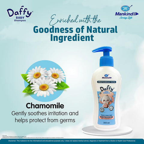Mankind Daffy Baby Shampoo - Chamomilla & Glycerin - 200 ml