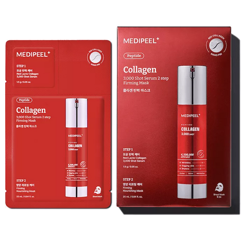 MEDI-PEEL Red Lacto Collagen 3000 Shot Serum 2 Step Mask 1.5g+25ml