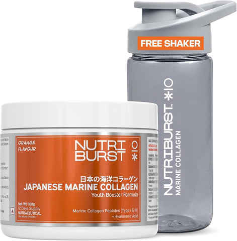 Nutriburst Japanese Marine Collagen Powder with Hyaluronic Acid - 100g