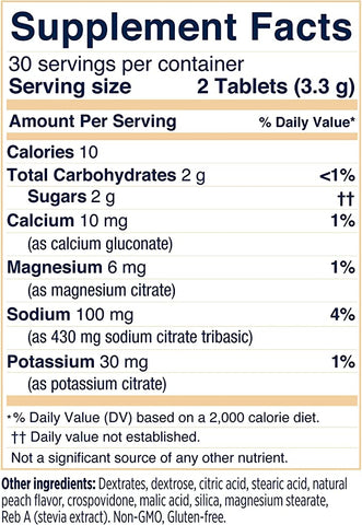 SaltStick Electrolyte Fastchews- Peach, 60 Tablets