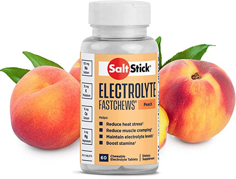 SaltStick Electrolyte Fastchews- Peach, 60 Tablets