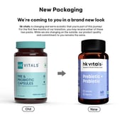 HK vitals Pre & Probiotics (60 Capsules) | With CFU & 100mg Prebiotics | Improves Digestion & Immunity