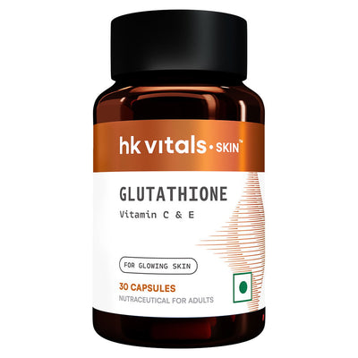 HK Vitals Glutathione (30 Veg Capsules) | With Vitamin C & E, Biotin | For Skin Glow And Hydration