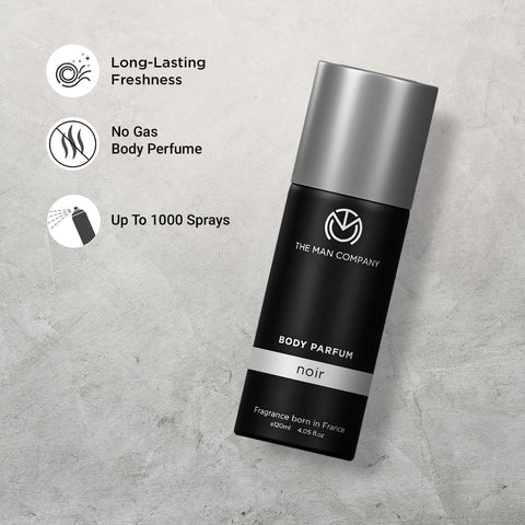 The Man Company Non-Gas Body Perfume - Noir Woody Scent - 120ml