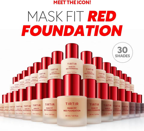 TIRTIR Mask Fit Red Foundation - Long-Lasting, Hydrating, #27C Cool Beige, 1.01 Fl Oz