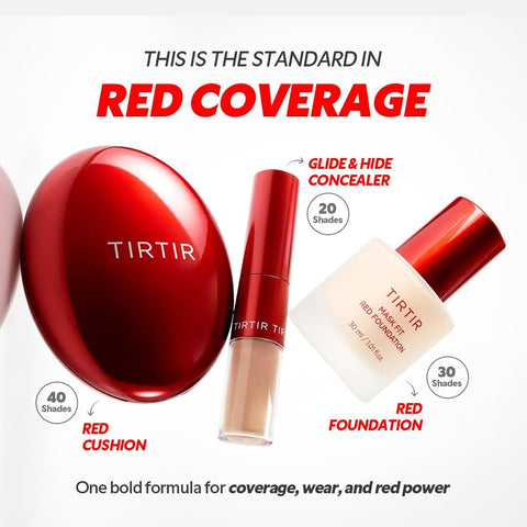 TIRTIR Mask Fit Red Foundation - Long-Lasting, Hydrating, #27C Cool Beige, 1.01 Fl Oz