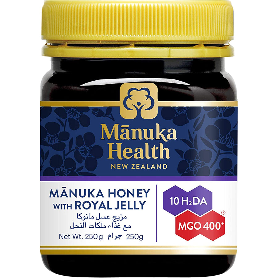 Manuka Health Manuka Honey with Royal Jelly, MGO 400+ Pure New Zealand Honey 250g