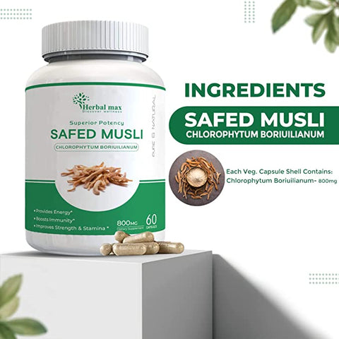 Herbal Max Safed Musli 60 Capsule